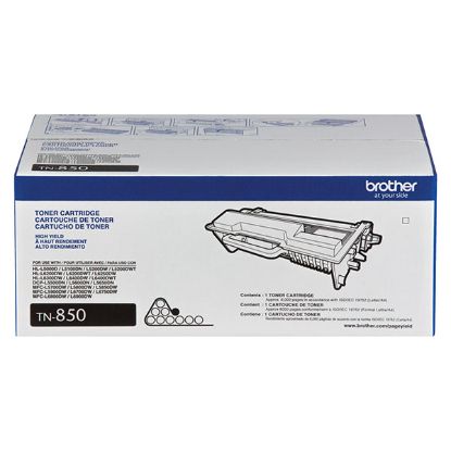 Picture of Brother TN850 High Yield Black Toner Cartridge (8000 Yield)