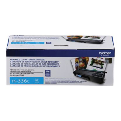 Picture of Brother TN-336c High Yield Cyan Toner Cartridge (3500 Yield)