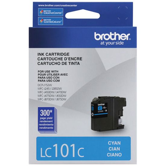 Picture of Brother LC101C Super High Yield Cyan Ink Cartridge (600 Yield)