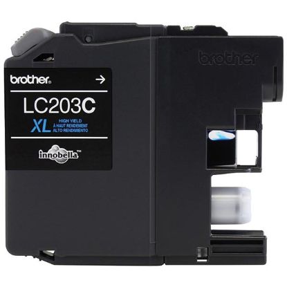 Picture of Brother LC203C High Yield Cyan Ink Cartridge (550 Yield)