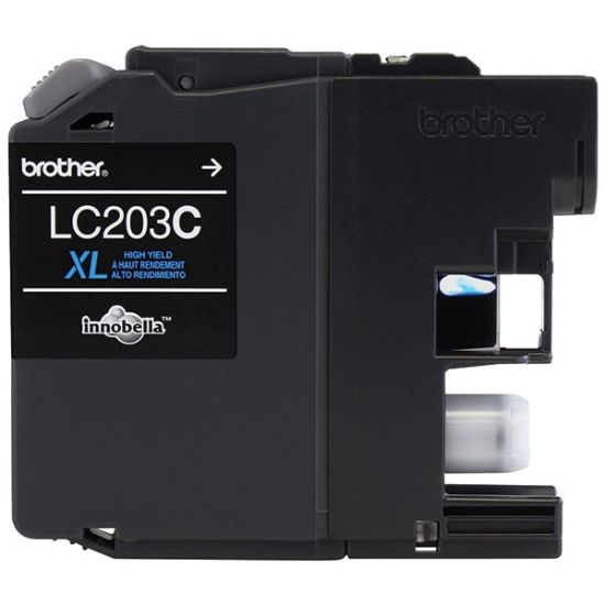 Picture of Brother LC203C High Yield Cyan Ink Cartridge (550 Yield)