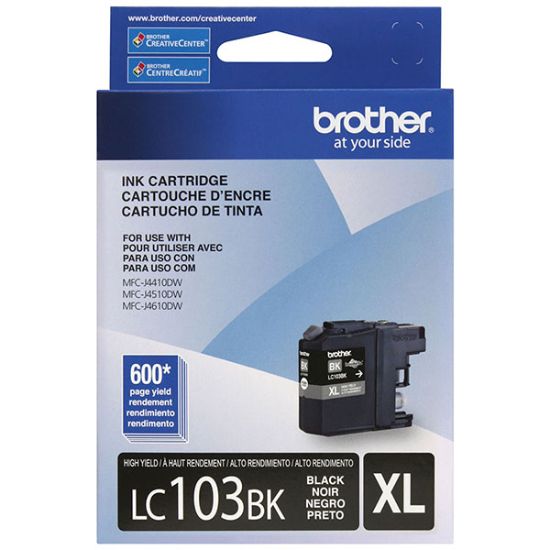 Picture of Brother LC103BK High Yield Black Ink Cartridge (600 Yield)