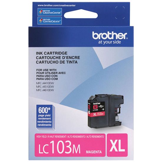 Picture of Brother LC103M High Yield Magenta Ink Cartridge (600 Yield)