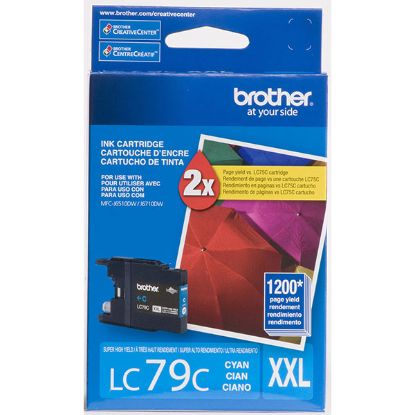 Picture of Brother LC79C Extra High Yield Cyan Ink Cartridge (1200 Yield)