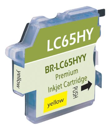 Picture of Compatible LC65Y Yellow Inkjet Cartridge (750 Yield)