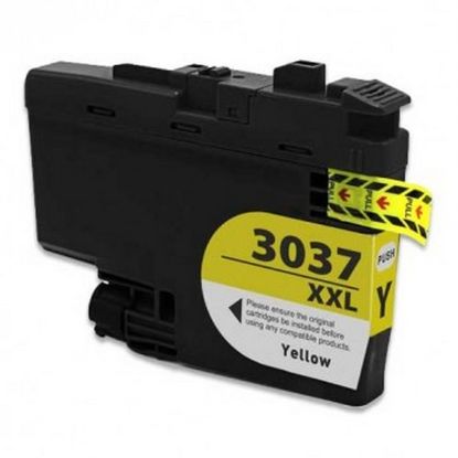 Picture of Compatible LC3037Y Super High Yield Yellow Inkjet Cartridge (1500 Yield) with No Box