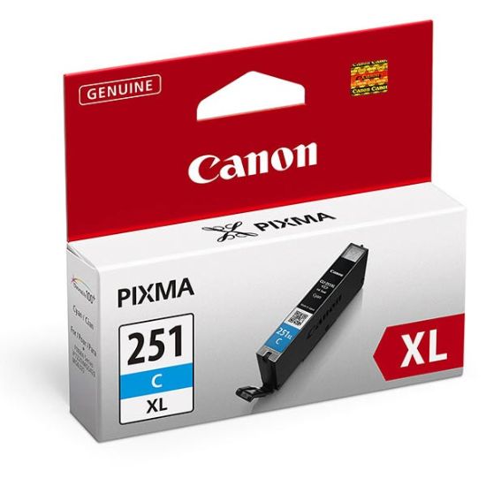Picture of Canon 6449B001 (CLI-251XLC) High Yield Cyan Ink Cartridge (665 Yield)
