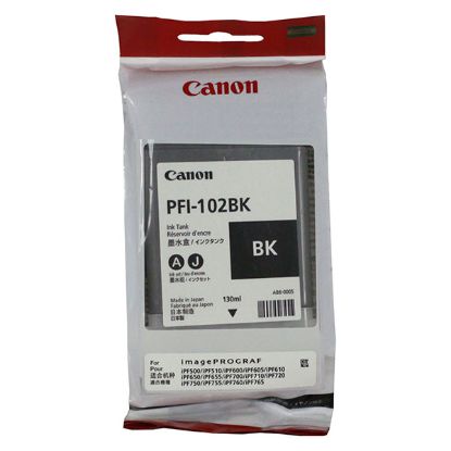 Picture of Canon 0895B001AA (PFI-102Bk) Black Inkjet Cartridge (130 Yield)