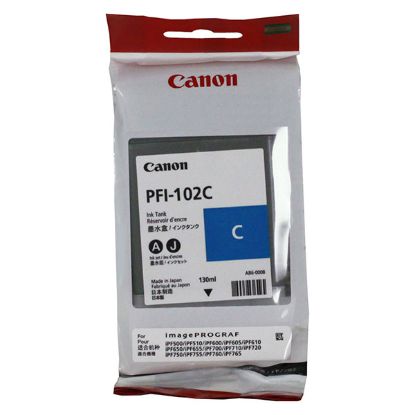 Picture of Canon 0896B001AA (PFI-102C) Cyan Inkjet Cartridge (130 Yield)