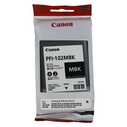 Picture of Canon 0894B001AA (PFI-102MBk) Matte Black Inkjet Cartridge (130 Yield)