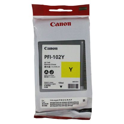 Picture of Canon 0898B001AA (PFI-102Y) Yellow Inkjet Cartridge (130 Yield)