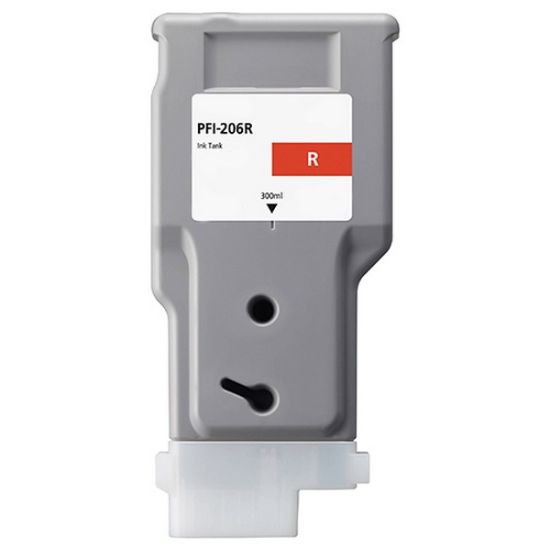 Picture of Remanufactured 5309B001AA (PFI-206Red) Red Ink Cartridge (300 ml)