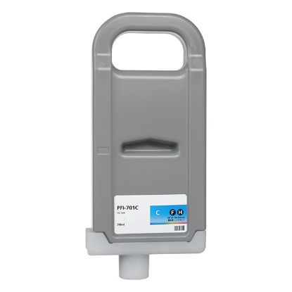 Picture of Remanufactured 0901B001AA (PFI-701C) Cyan Inkjet Cartridge (700 ml)