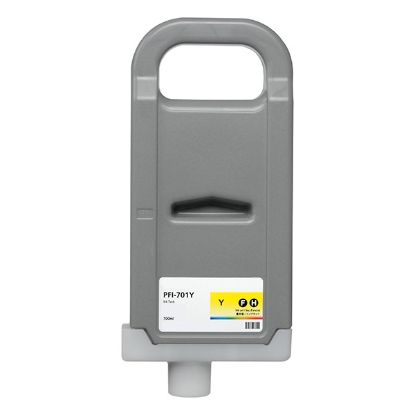 Picture of Remanufactured 0903B001AA (PFI-701Y) Yellow Inkjet Cartridge (700 ml)