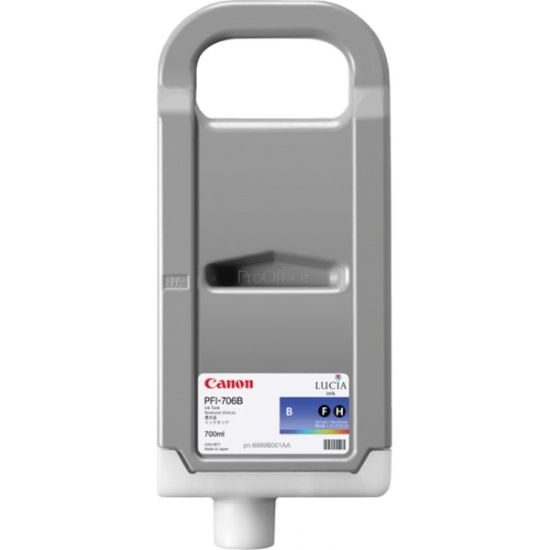 Picture of Remanufactured 6689B001AA (PFI-706Blue) Blue Ink Cartridge (700 ml)