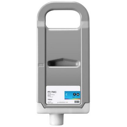 Picture of Remanufactured 6682B001AA (PFI-706C) Cyan Ink Cartridge (700 ml)