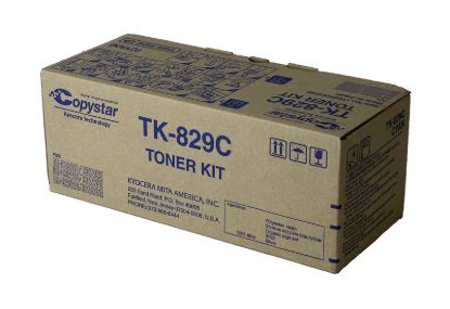 Picture of Kyocera Mita 1T02FZCCS0 (TK-829C) Cyan Toner Cartridge (7000 Yield)