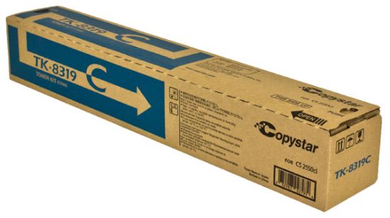 Picture of Kyocera Mita 1T02MVCCS0 (TK-8319C) Cyan Toner Cartridge (6000 Yield)
