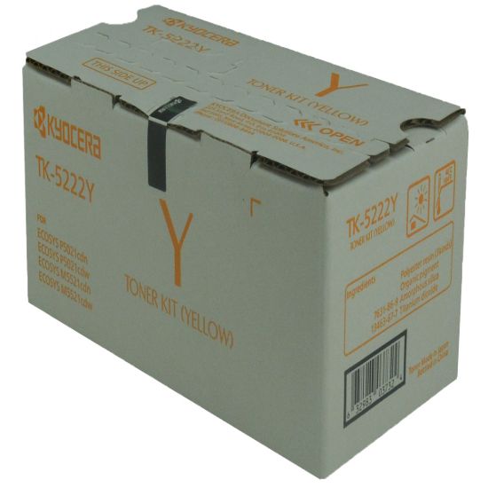 Picture of Kyocera Mita 1T02R9AUS1 (TK-5222Y) Yellow Toner Cartridge (1200 Yield)
