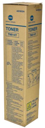 Picture of Konica Minolta A0VW234 (TN-614Y) Yellow Toner Cartridge (26000 Yield)