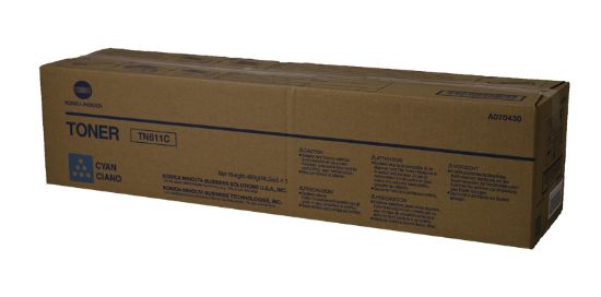 Picture of Konica Minolta A070430 (TN-611C) Cyan Toner Cartridge (27000 Yield)
