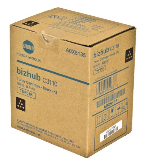 Picture of Konica Minolta A0X5135 (TNP51K) Black Toner Cartridge (6000 Yield)