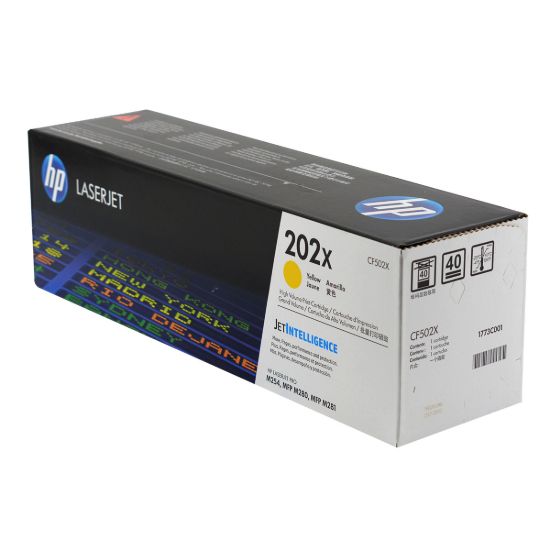 Picture of HP CF502X (HP 202X) High Yield Yellow Toner Cartridge (2500 Yield)