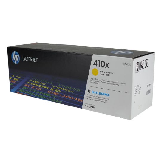 Picture of HP CF412X (HP 410X) High Yield Yellow Toner Cartridge (5000 Yield)