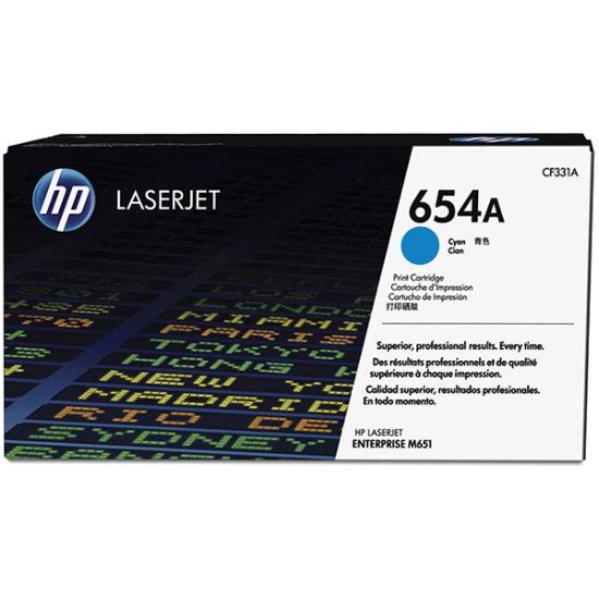 Picture of HP CF331A (HP 654A) Cyan Toner Cartridge (1000 Yield)