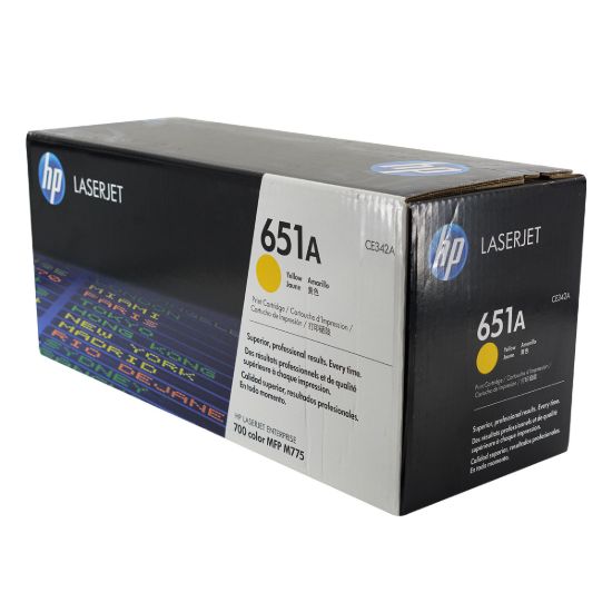 Picture of HP CE342A (HP 651A) Yellow Toner Cartridge (16000 Yield)