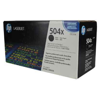 Picture of HP CE250X (HP 504X) High Yield Black Toner Cartridge (10500 Yield)