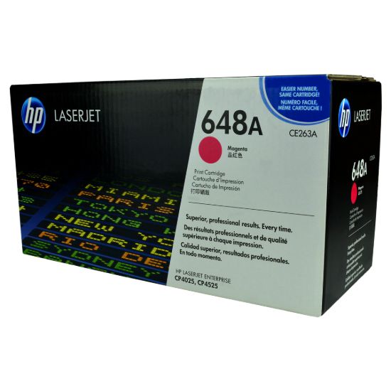 Picture of HP CE263A (HP 648A) Magenta Toner Cartridge (11000 Yield)