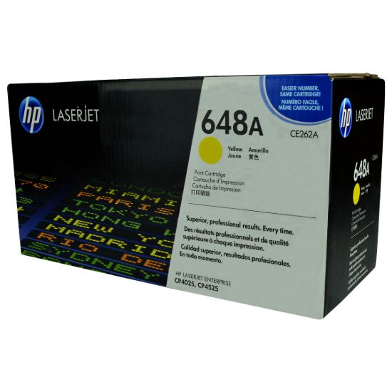 Picture of HP CE262A (HP 648A) Yellow Toner Cartridge (11000 Yield)