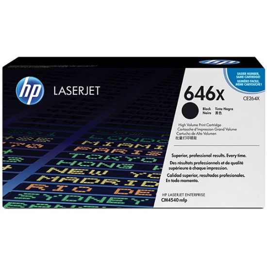 Picture of HP CE264X (HP 646X) High Yield Black Toner Cartridge (17000 Yield)