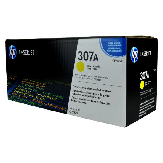 Picture of HP CE742A (HP 307A) Yellow Toner Cartridge (7300 Yield)