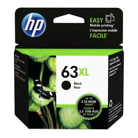 Picture of HP F6U64AN (HP 63XL) High Yield Black Ink Cartridge (480 Yield)