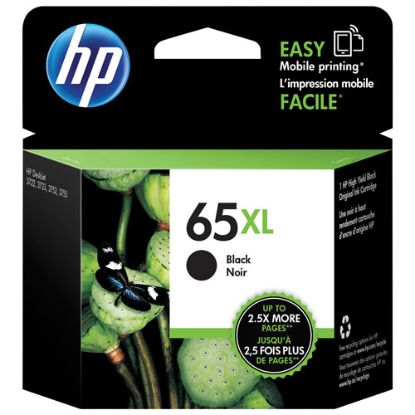 Picture of HP N9K04AN (HP 65XL) High Yield Black Ink Cartridge (330 Yield)