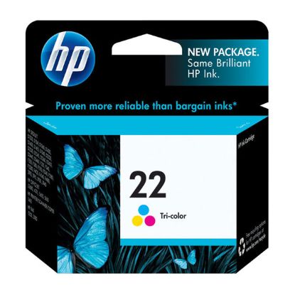Picture of HP C9352AN (HP 22) Tri-Color Ink Cartridge (165 Yield)