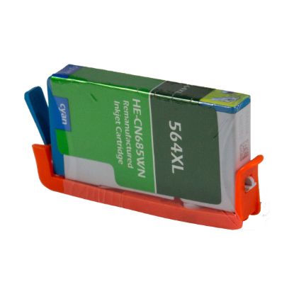 Picture of Remanufactured CB323WN (HP 564XL, CN685WN) High Yield Cyan Ink Cartridge (750 Yield) with SCC Chip