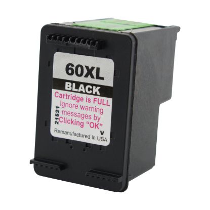 Picture of Remanufactured CC641WN (HP 60XL) High Yield Black Ink Cartridge (600 Yield)