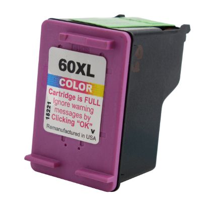Picture of Remanufactured CC644WN (HP 60XL) High Yield Tri-Color Inkjet Cartridge (440 Yield)