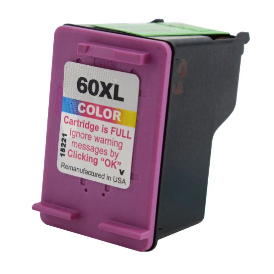 Picture of Remanufactured CC644WN (HP 60XL) High Yield Tri-Color Inkjet Cartridge (440 Yield)