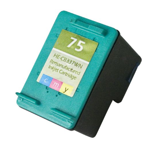 Picture of Remanufactured CB337WN (HP 75) Tri-Color Ink Cartridge (170 Yield)
