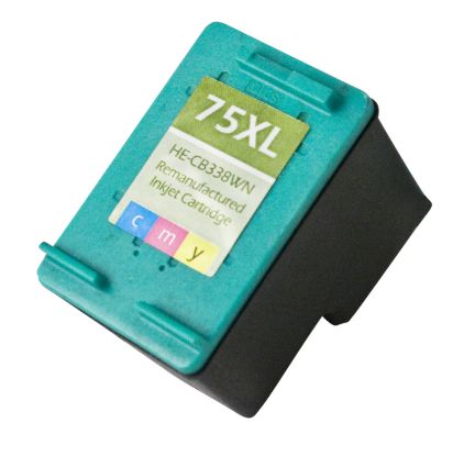 Picture of Remanufactured CB338WN (HP 75XL) High Yield Tri-Color Inkjet Cartridge (520 Yield)