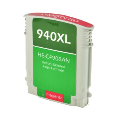 Picture of Remanufactured C4908AN (HP 940XL) Magenta Inkjet Cartridge (1400 Yield) with SCC Chip