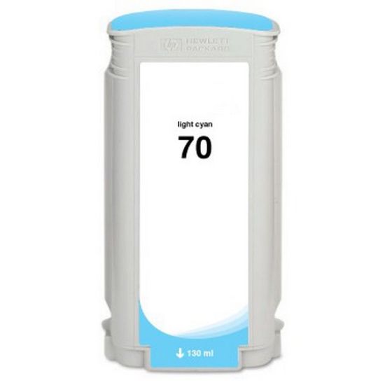 Picture of Remanufactured C9390A (HP 70) Light Cyan Pigment Inkjet Cartridge (130 ml)