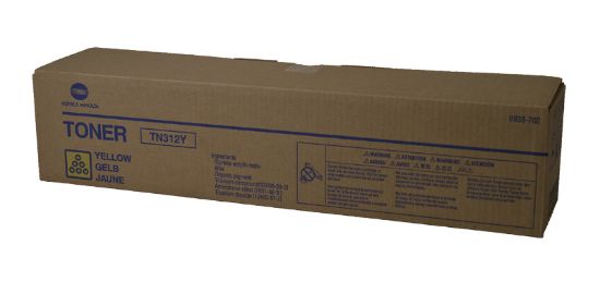 Picture of Konica Minolta 8938-702 (TN-312Y) Yellow Toner Cartridge (12000 Yield)