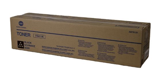 Picture of Konica Minolta A070131 (TN-411K) Black Toner Cartridge (45000 Yield)