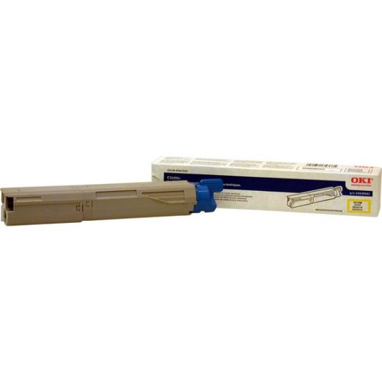 Picture of Okidata 43459401 Yellow Toner Cartridge (1000 Yield)