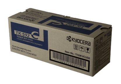 Picture of Kyocera Mita 1T02KVCUS0 (TK-592C, TK-590C) Cyan Toner Cartridge (5000 Yield)